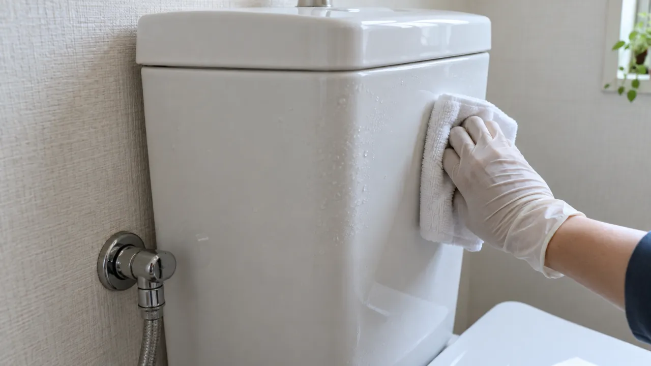タンク表面の水滴を確認する参考写真