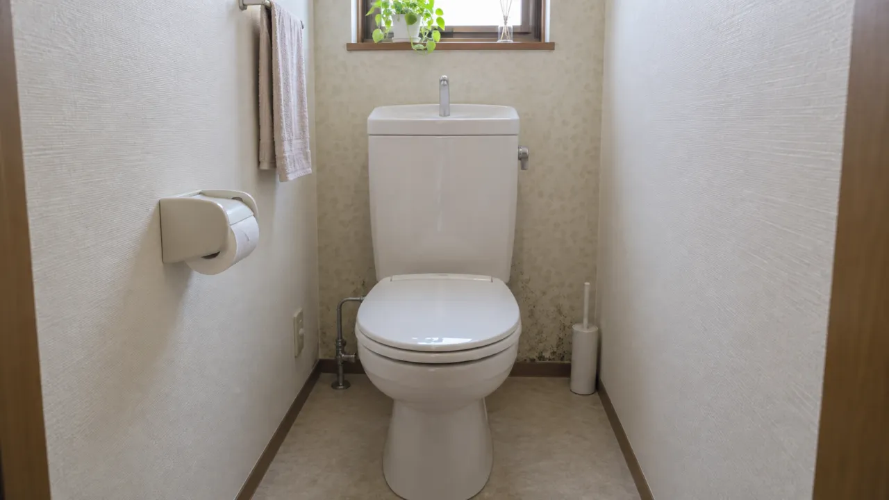 名古屋のトイレタンク裏のカビ